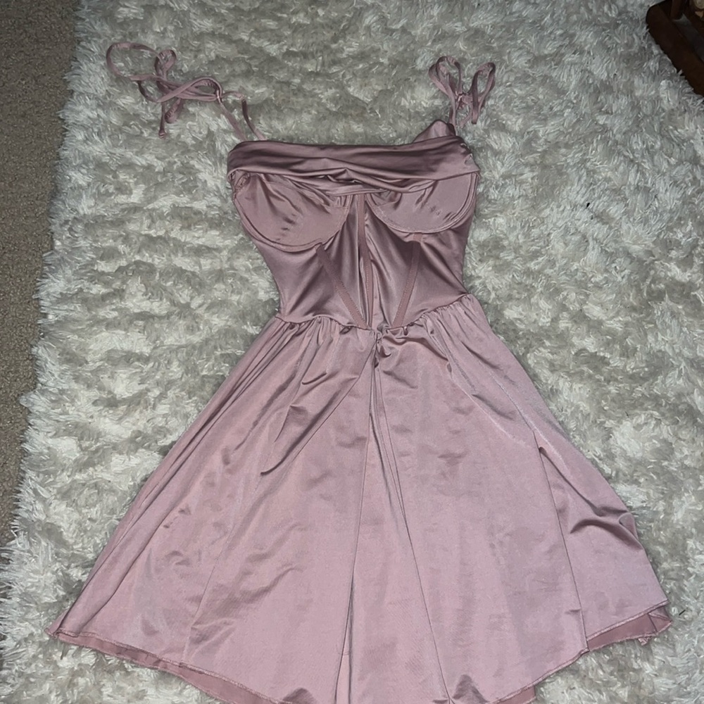 blush pink hoco dress